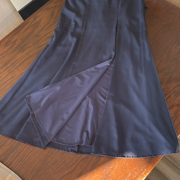 BHLDN Juliana High-Neck Side-Slit Stretch Crepe Maxi Dress - Picture 6 of 9